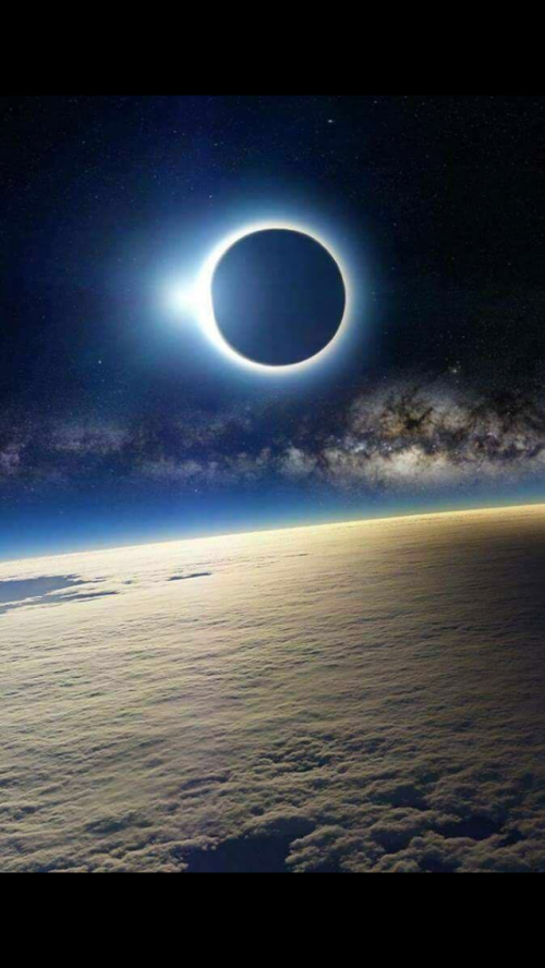 Solar Eclipse above the clouds